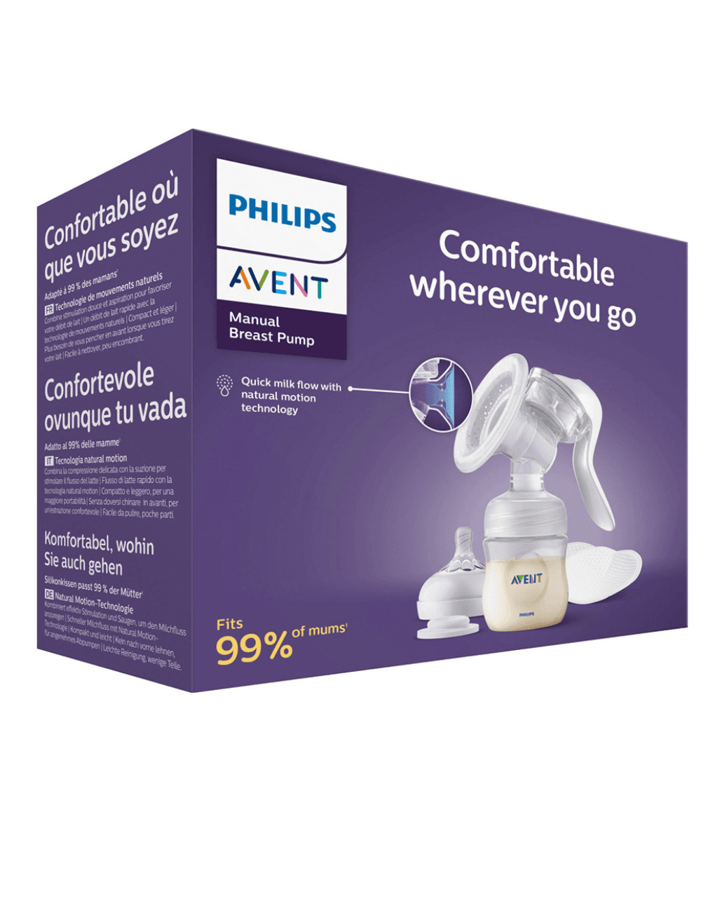 Philips avent απλό χειροκίνητο θήλαστρο λευκό scf430/20