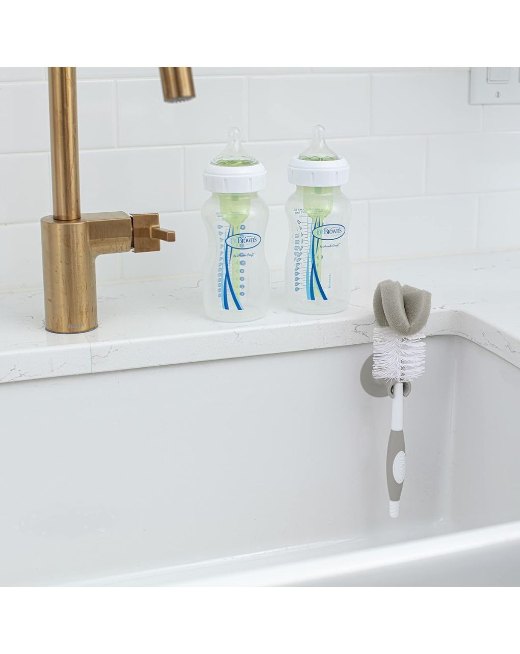 Dr. brown's βούρτσα καθαρισμού για μπιμπερό γκρι 112.70.1hc.371 - Dr Browns