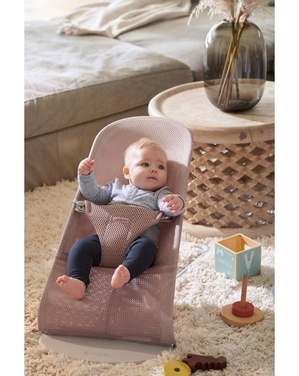 Babybjorn ρηλάξ balance bliss mesh dusty pink - Baby Bjorn