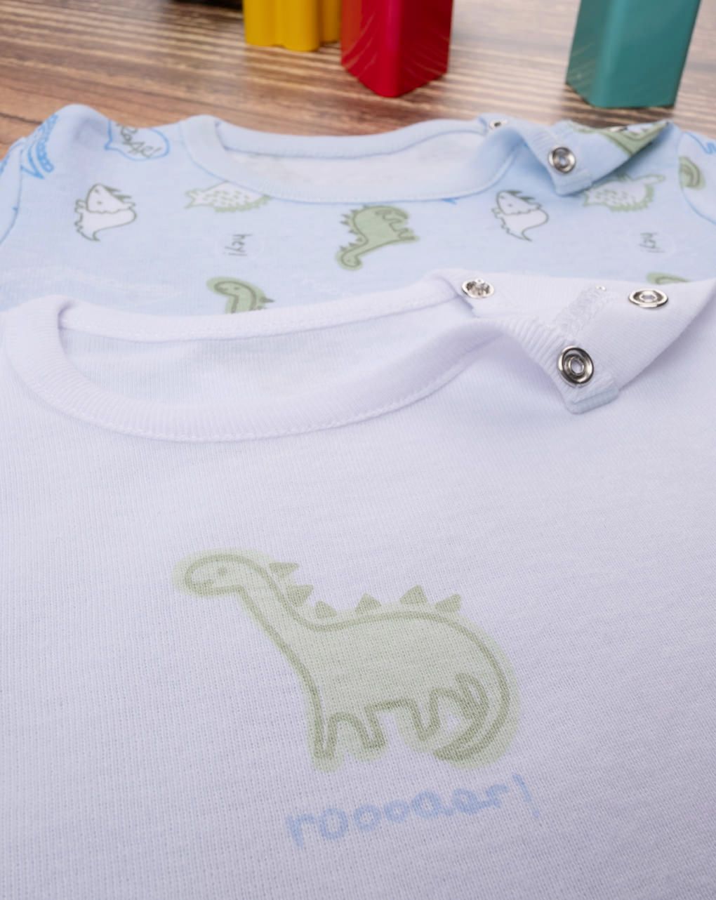 βρεφικά κορμάκια πακέτο x2 με δεινόσαυρους για αγόρι - Prénatal