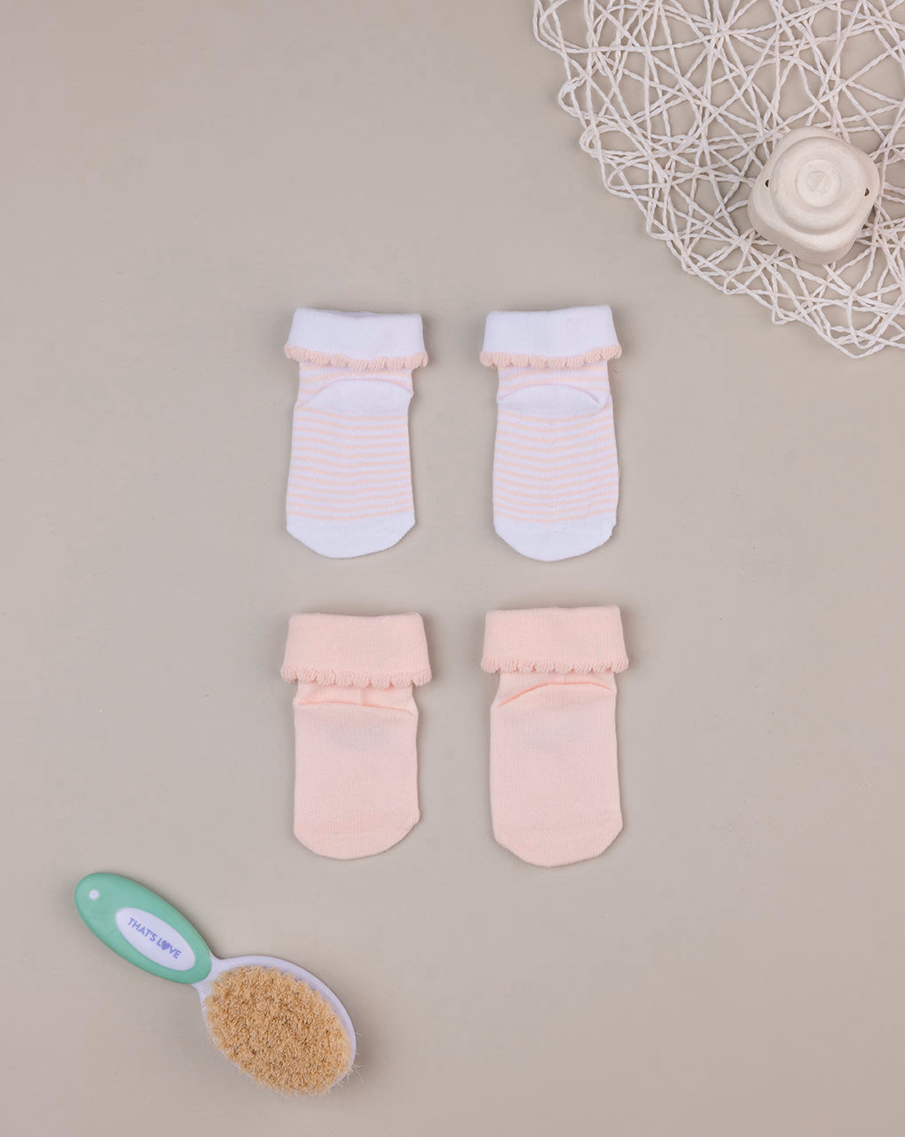 βρεφικά καλτσάκια με αρκουδάκι πακέτο x2 για κορίτσι - Prénatal