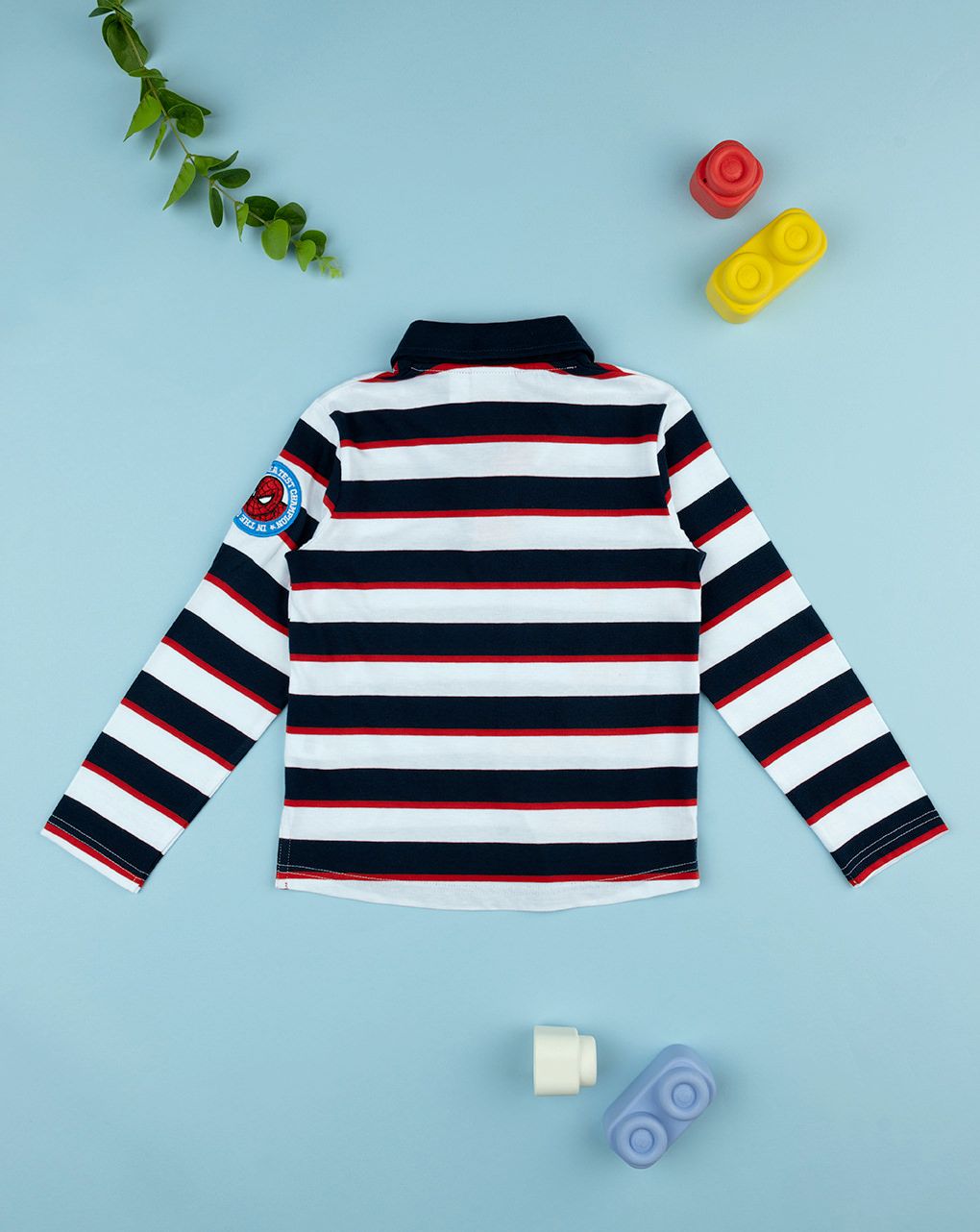 παιδική μπλούζα πόλο ριγέ με το spiderman για αγόρι - Prénatal