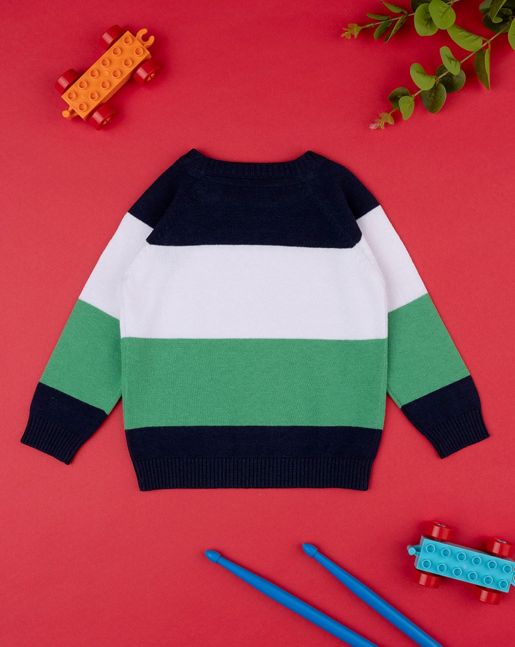 βρεφικό πουλόβερ βαμβακερό ριγέ για αγόρι - Prénatal