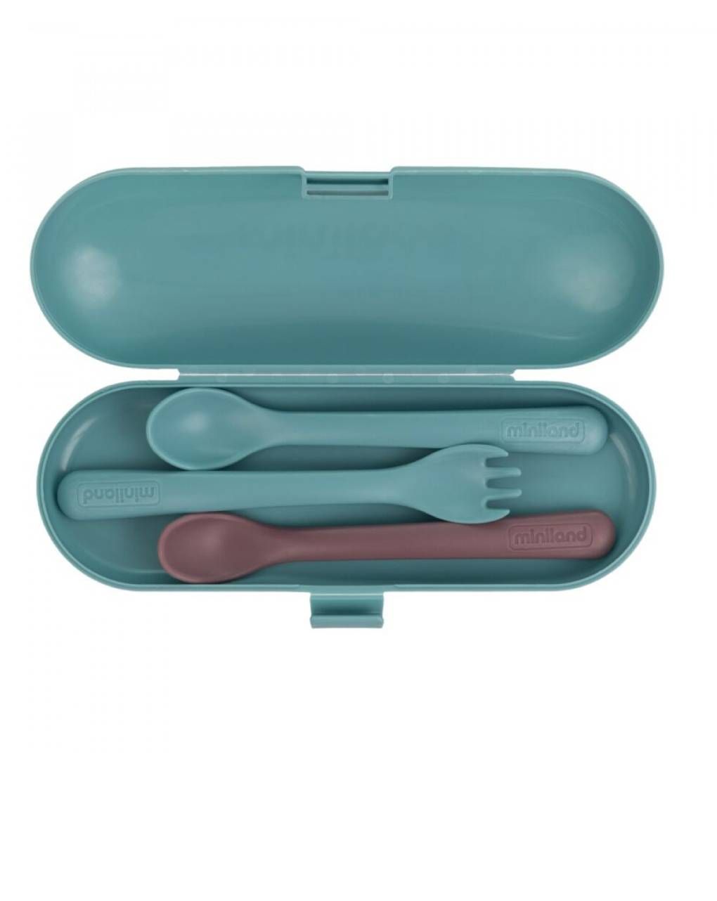 Miniland κασετίνα με κουταλοπίρουνα picneat ocean σετ 3 τεμαχίων - Miniland