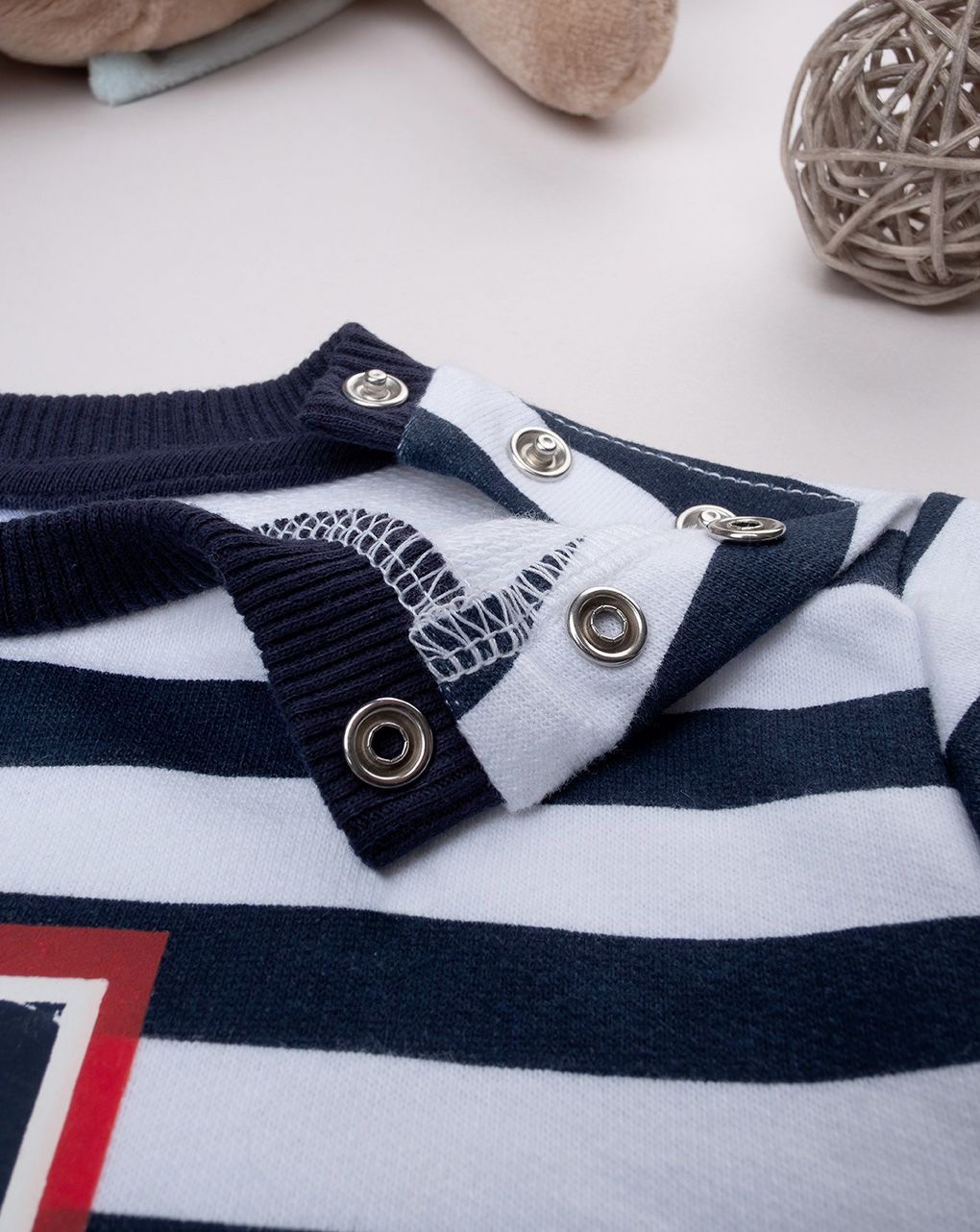 βρεφική μπλούζα φούτερ ριγέ με τιγράκι για αγόρι - Prénatal