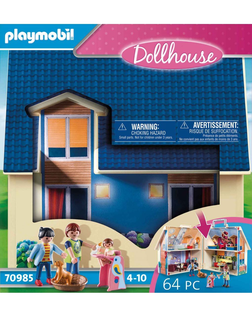 Playmobil dollhouse μοντέρνο κουκλόσπιτο-βαλιτσάκι 70985 - PLAYMOBIL : DOLLHOUS