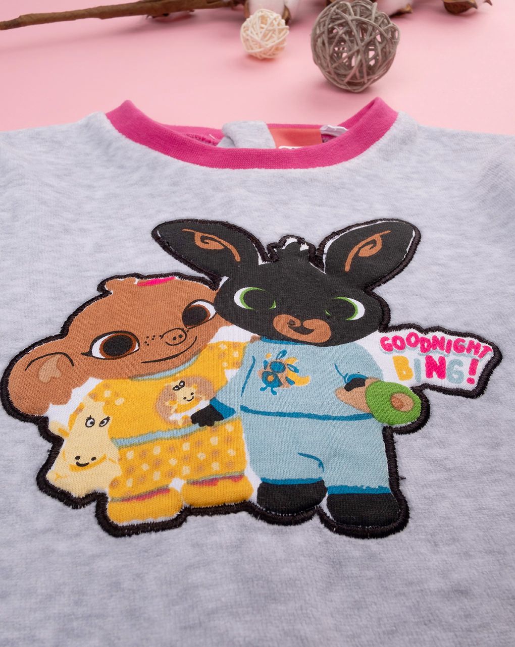 βρεφική ολόσωμη πιτζάμα γκρι με το bing για κορίτσι - Prénatal