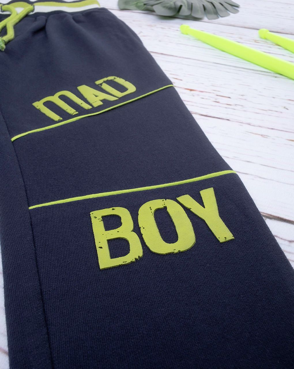 παιδικό παντελόνι φόρμας μπλε σκούρο mad boy για αγόρι - Prénatal