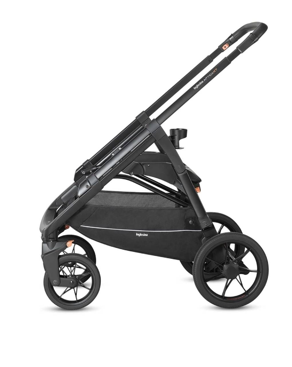 Inglesina aptica xt καρότσι περιπάτου charcoal grey - total black - Inglesina