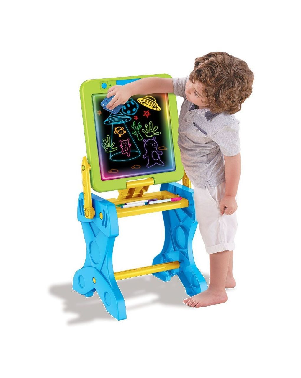 Lisciani carotina νηπιαγωγείο 3 σε 1 θρανίο με πίνακα led 72415 - Lisciani