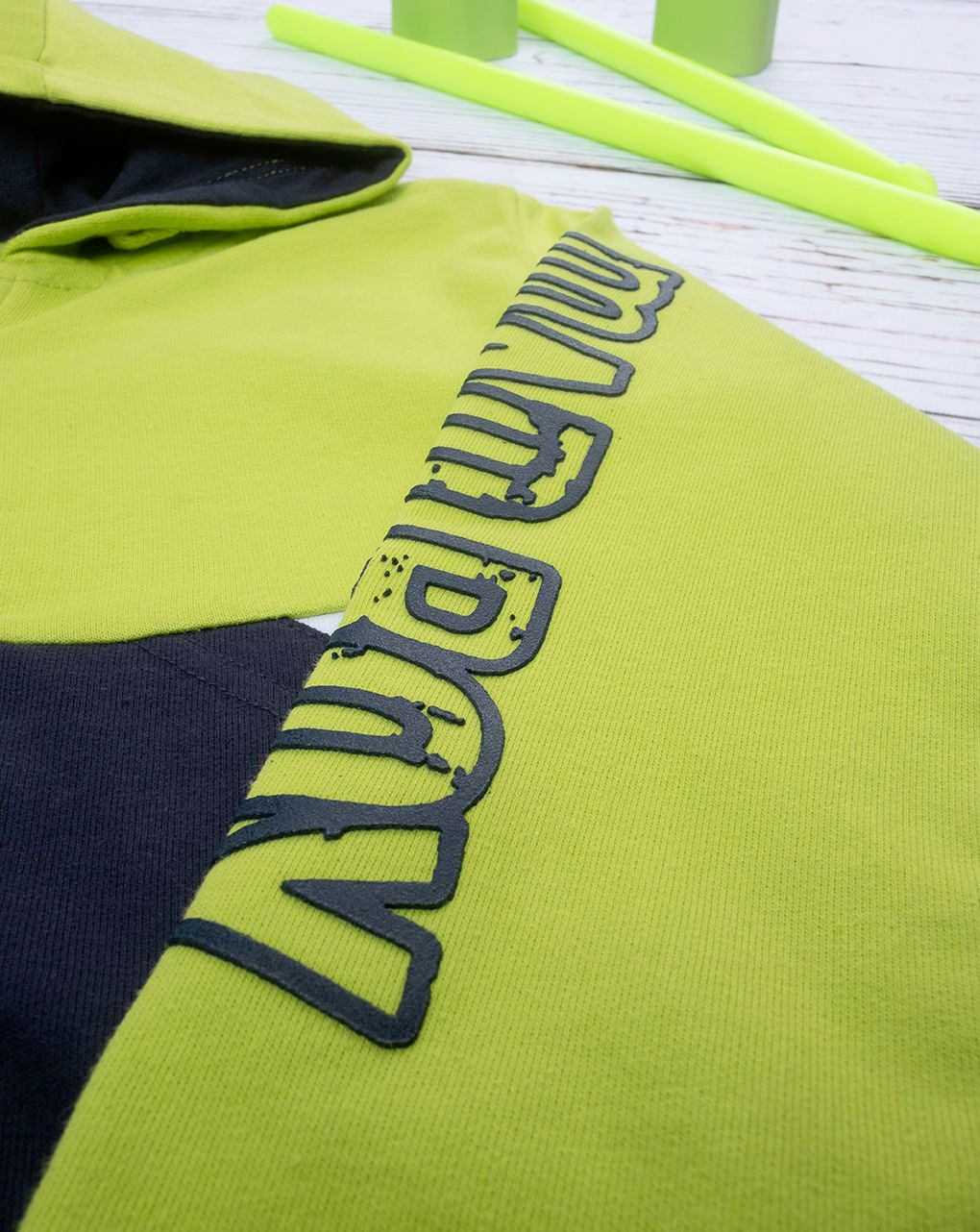 παιδική ζακέτα φούτερ λαχανί/μπλε mad boy για αγόρι - Prénatal