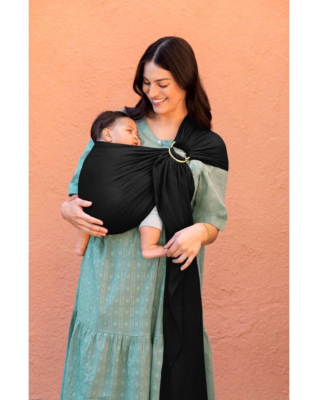Moby μάρσιπος ring sling double gauze onyx - MOBY