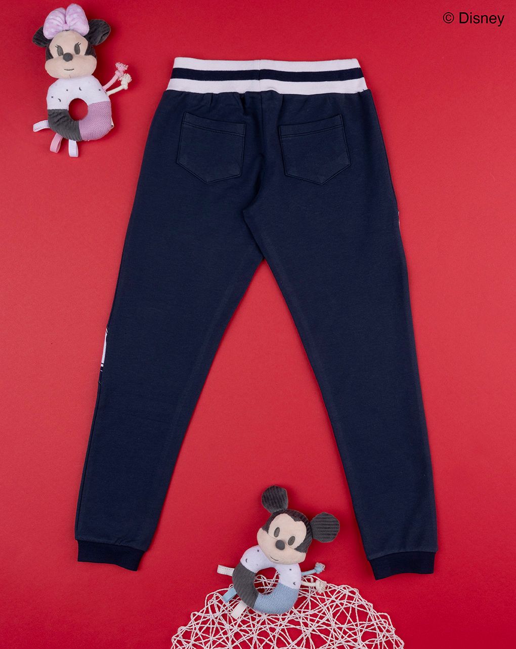 παιδικό παντελόνι φόρμας μπλε με τη minnie και το mickey για κορίτσι - Prénatal