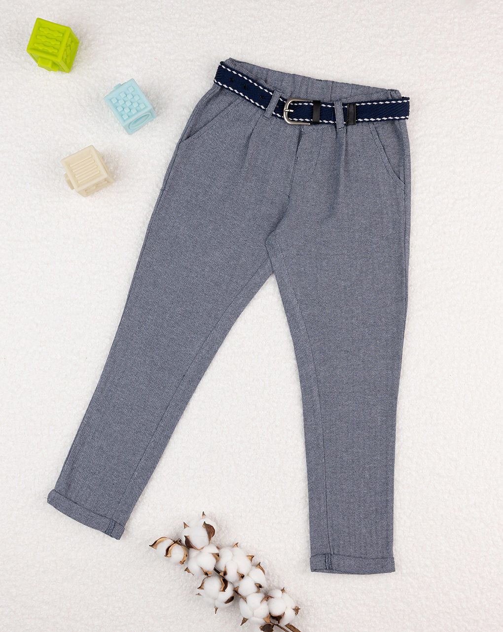 παιδικό παντελόνι ριγέ μπλε/γκρι για αγόρι - Prénatal