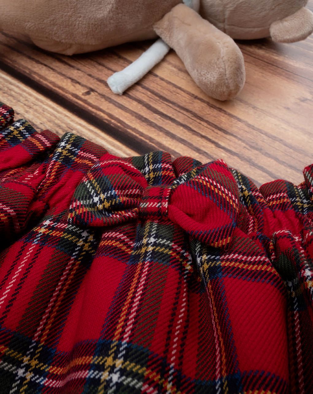 παιδική φούστα κόκκινη καρό για κορίτσι - Prénatal