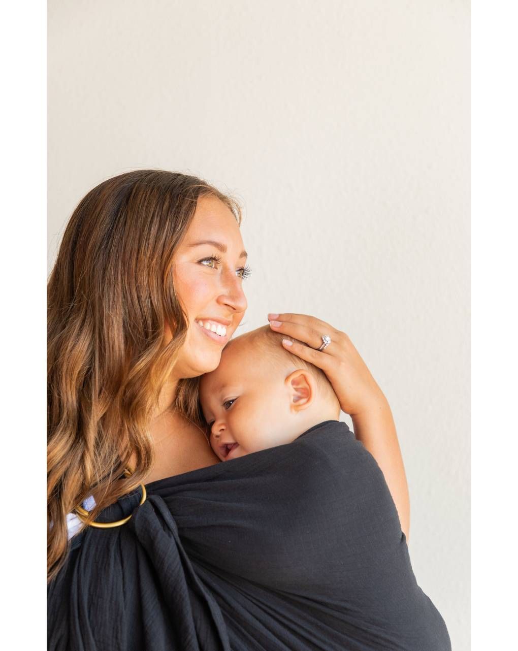 Moby μάρσιπος ring sling double gauze onyx - MOBY