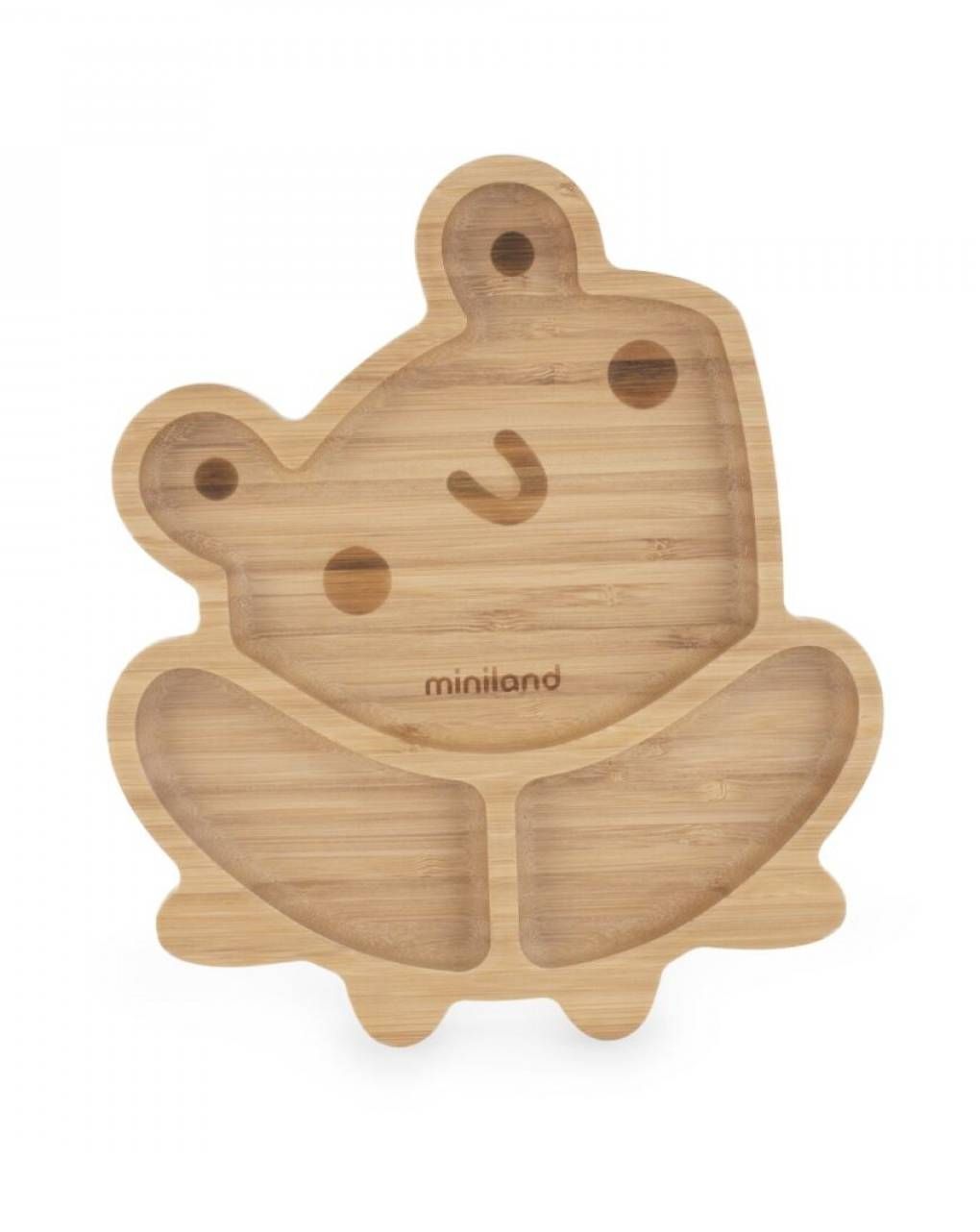 Miniland ξύλινο πιάτο wooden plate frog ml89472 - Miniland