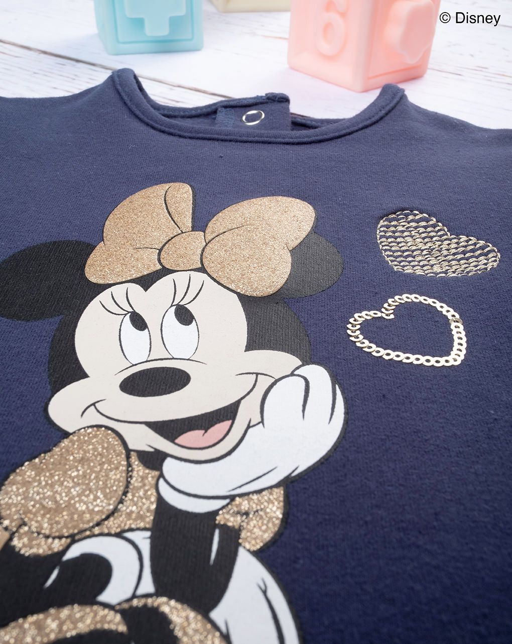 βρεφική μπλούζα φούτερ μπλε με τη minnie για κορίτσι - Prénatal