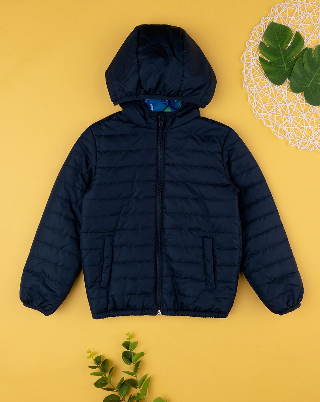 παιδικό μπουφάν φουσκωτό μπλε σκούρο για αγόρι