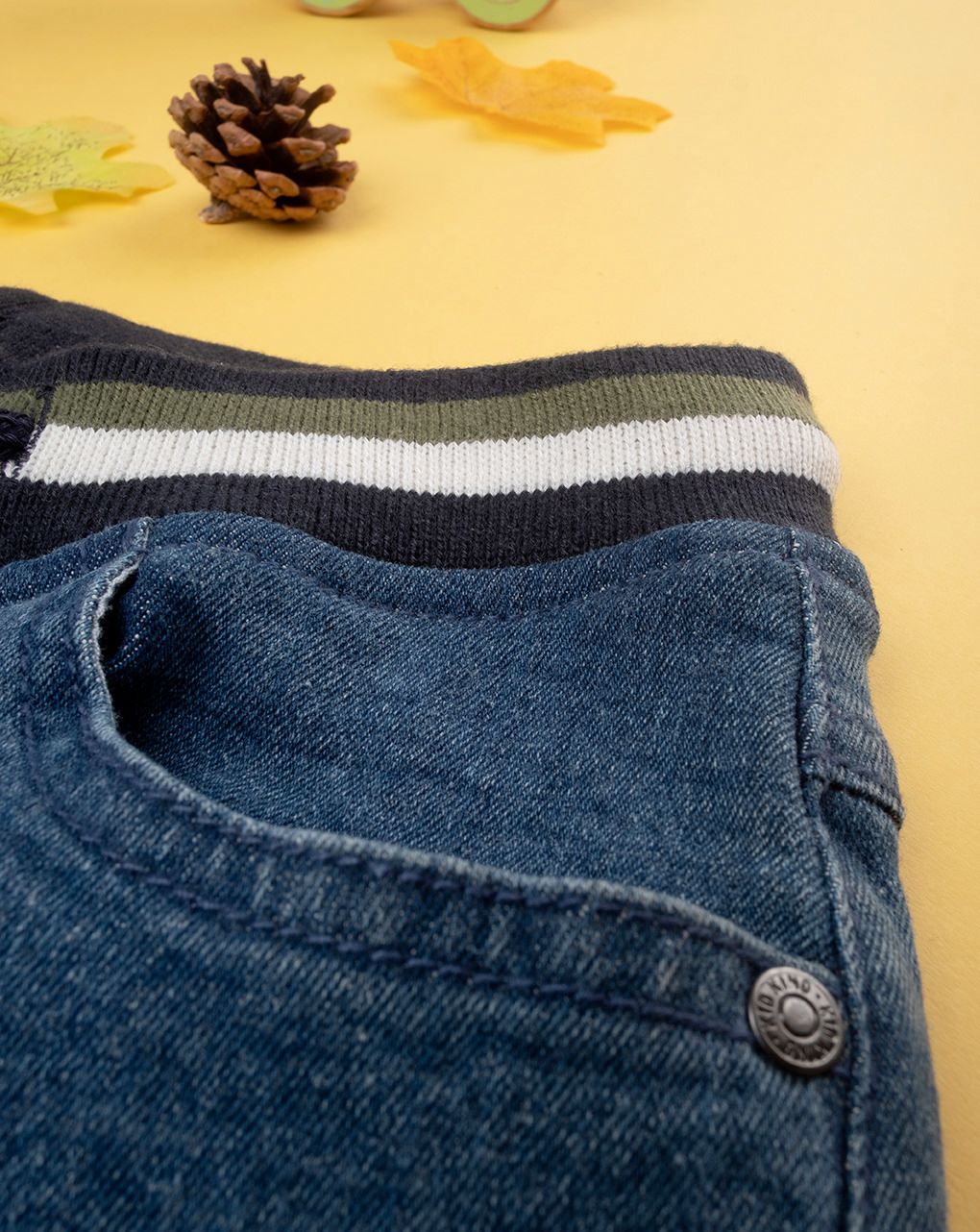 παιδικό τζιν παντελόνι με δεινόσαυρο για αγόρι - Prénatal