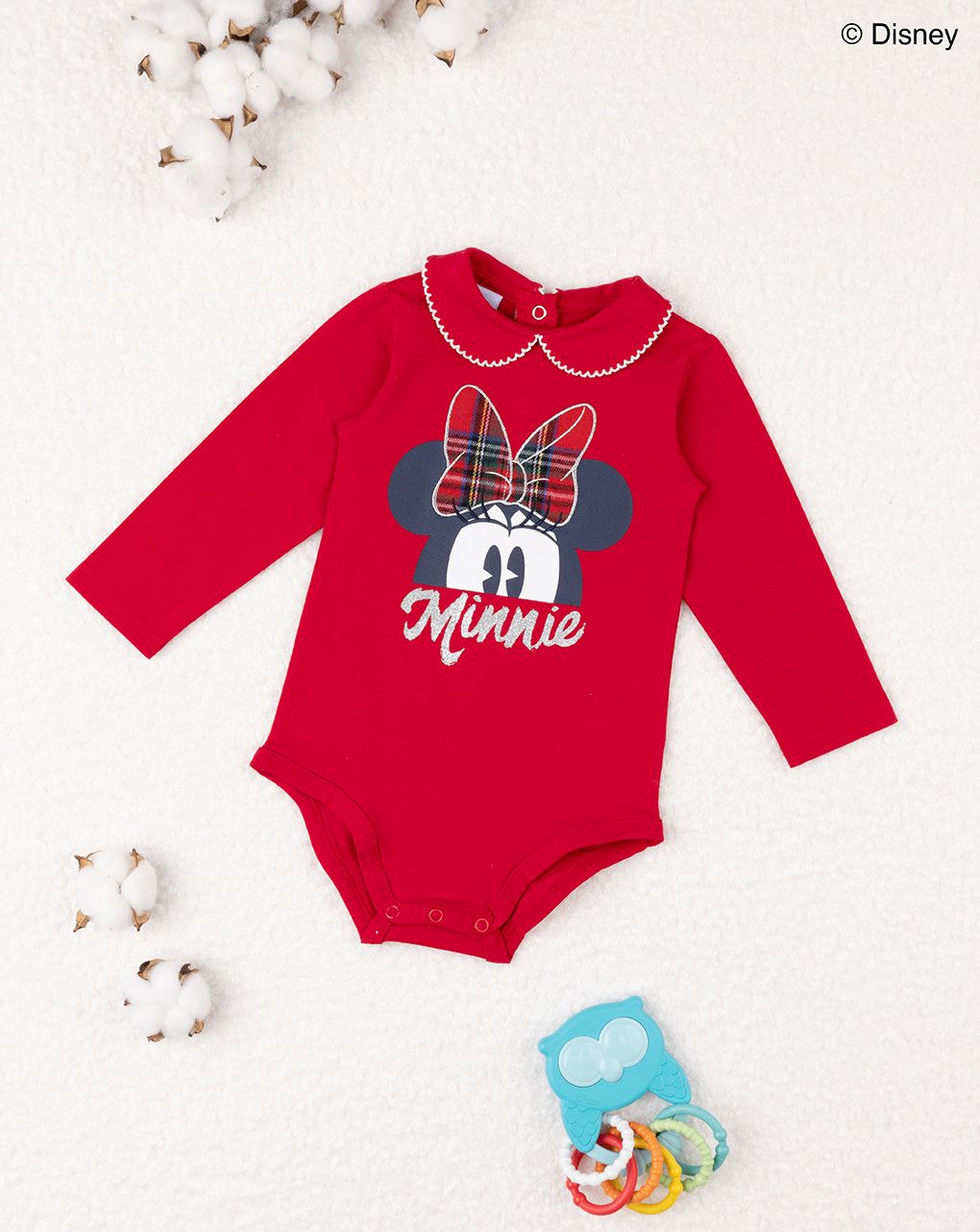 βρεφικό κορμάκι κόκκινο με τη minnie για κορίτσι - Prénatal