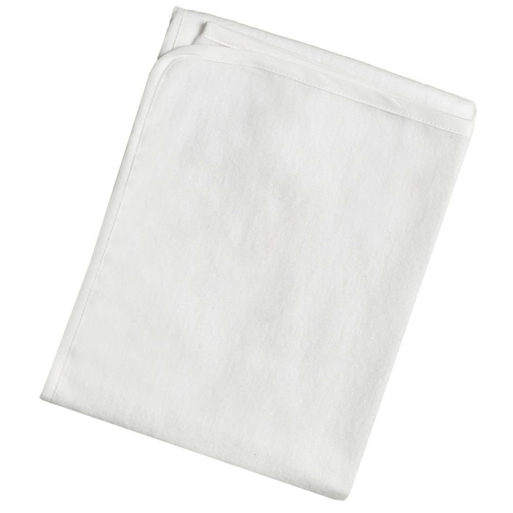 ο κόσμος του μωρού πάνα φανέλας άσπρη με λευκό ρέλι 90x90 cm