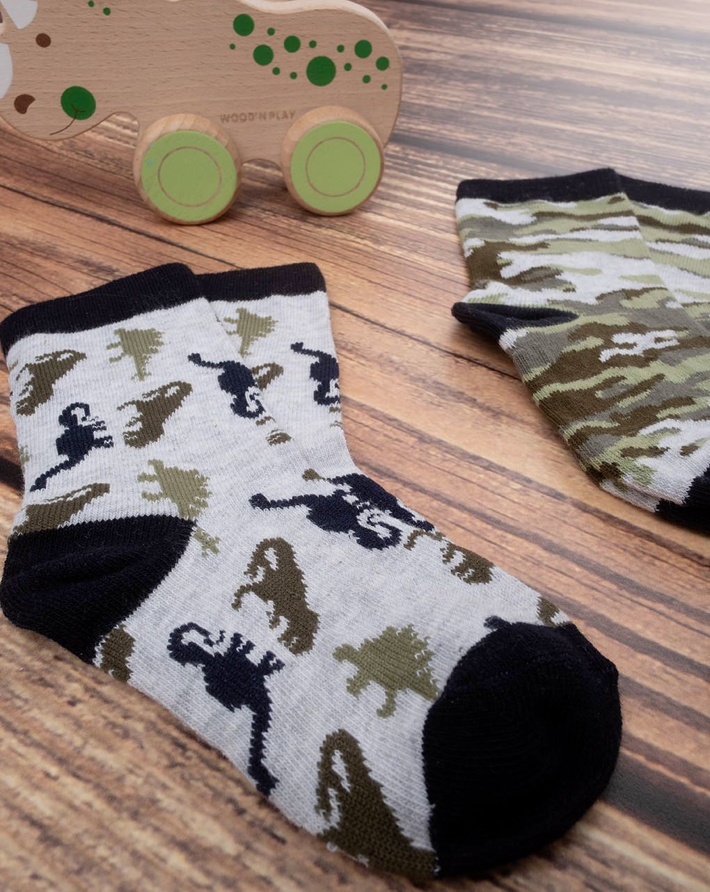 βρεφικές κάλτσες πακέτο x4 με δεινόσαυρους για αγόρι - Prénatal