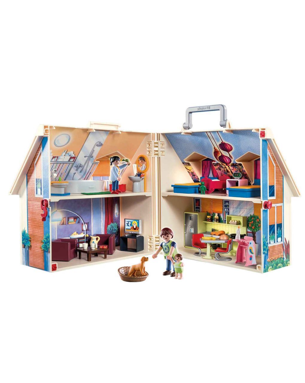 Playmobil dollhouse μοντέρνο κουκλόσπιτο-βαλιτσάκι 70985 - PLAYMOBIL : DOLLHOUS