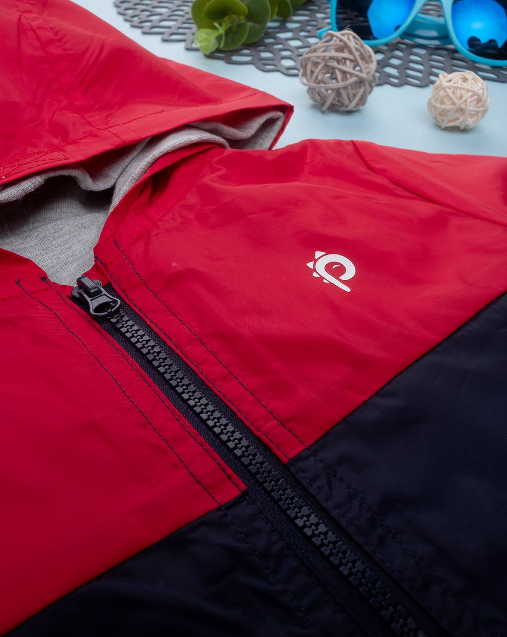 βρεφικό αντιανεμικό μπουφάν colorblock με επένδυση για αγόρι - Prénatal