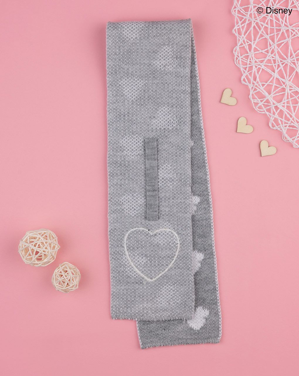 βρεφικό κασκόλ γκρι με τη minnie για κορίτσι - Prénatal