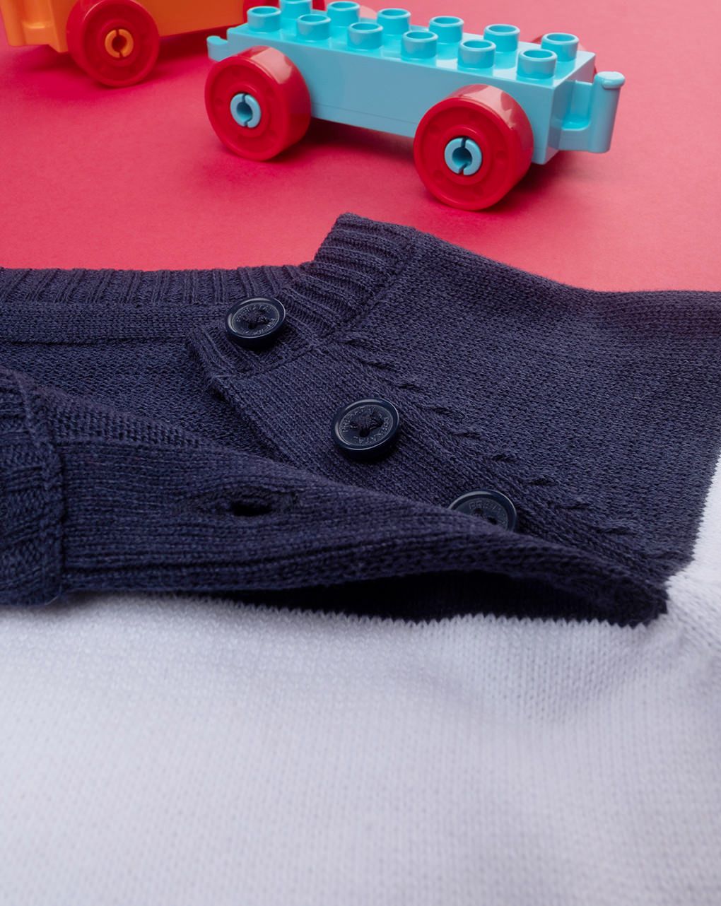 βρεφικό πουλόβερ βαμβακερό ριγέ για αγόρι - Prénatal