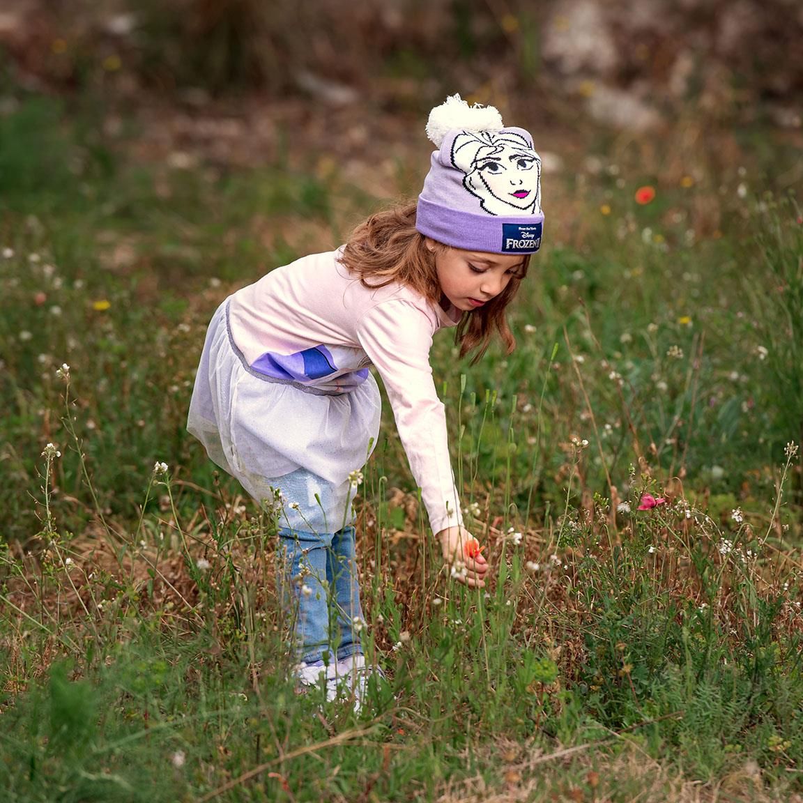 παιδικό χειμερινό σκουφάκι λιλά frozen για κορίτσι - Disney