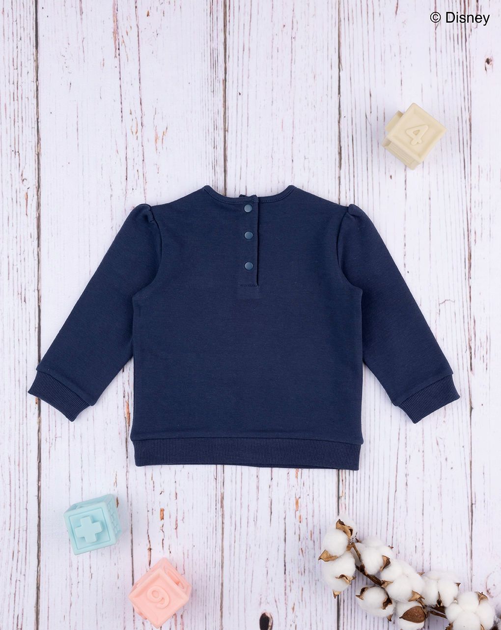 βρεφική μπλούζα φούτερ μπλε με τη minnie για κορίτσι - Prénatal