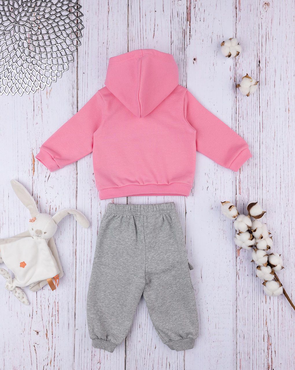 Adidas αθλητικό σετ hoodie και φόρμα hu1554 για κορίτσι - Adidas