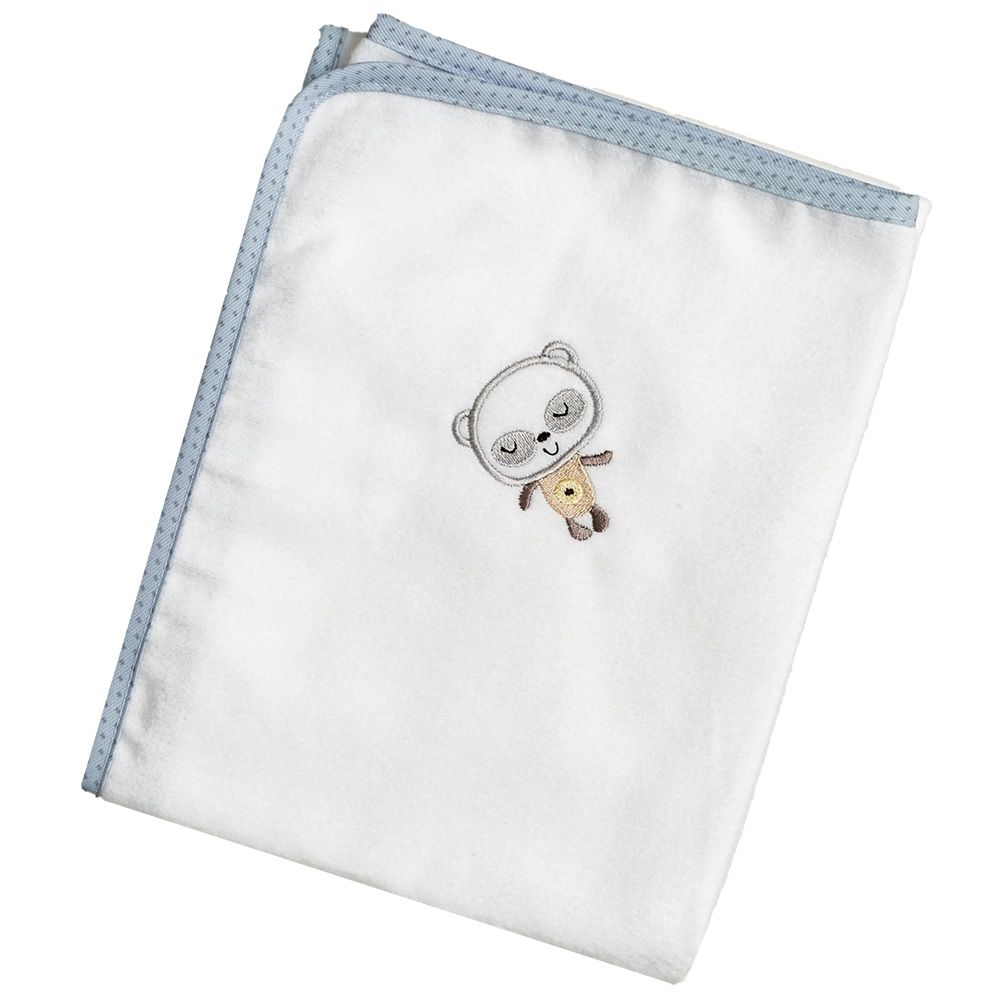 ο κόσμος του μωρού πάνα φανέλας γκρι panda 90x90 cm - ο κόσμος του μωρού