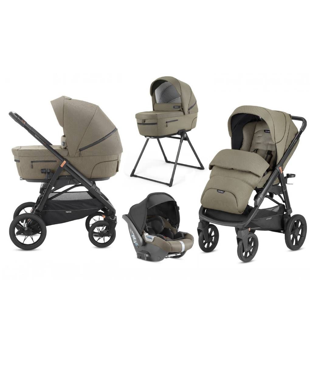 Inglesina σύστημα μεταφοράς aptica xt quattro system with cab car seat 3 in 1 tuareg beige - Inglesina