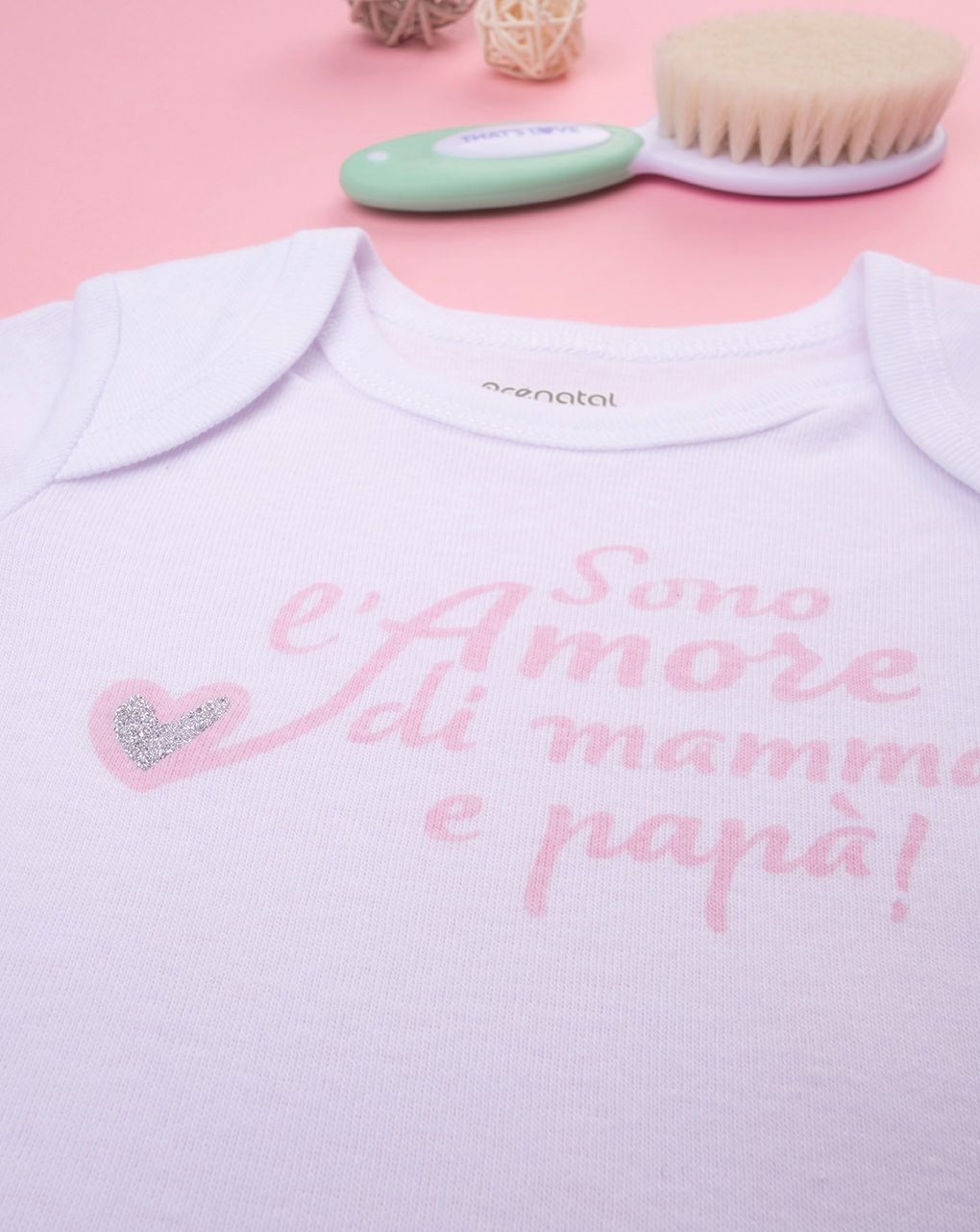 βρεφικό κορμάκι λευκό amore για κορίτσι - Prénatal