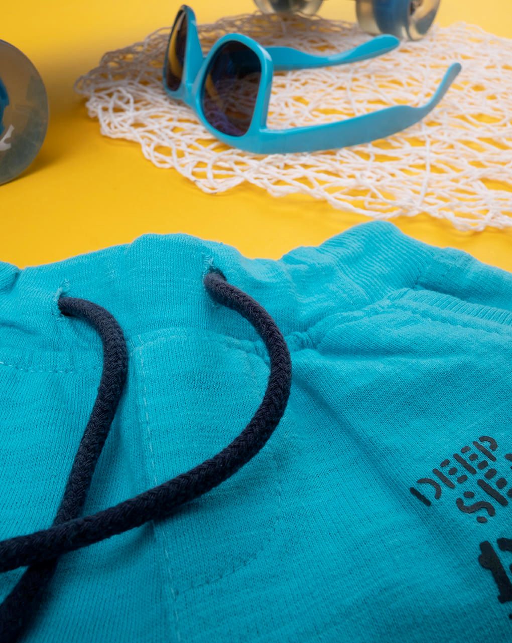 βρεφικό σορτσάκι γαλάζιο deep sea για αγόρι - Prénatal