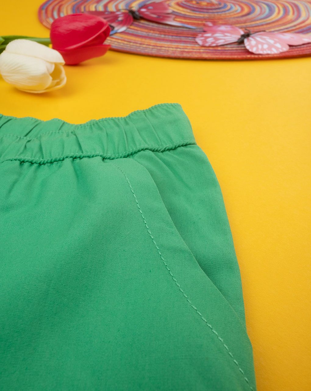 παιδική βερμούδα πράσινη ποπλίνα για αγόρι - Prénatal