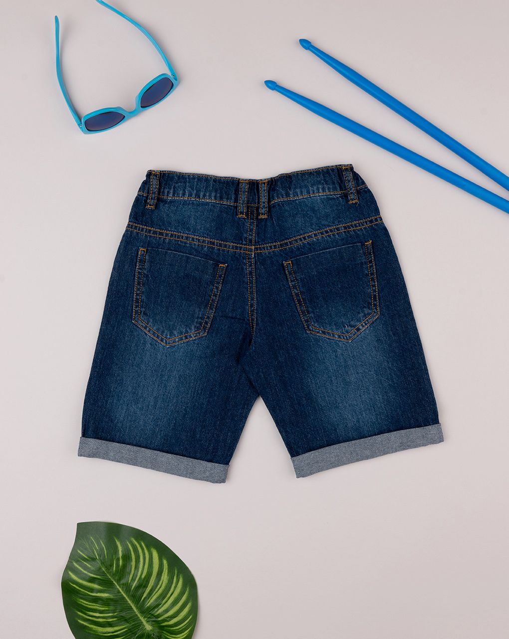 παιδική τζιν βερμούδα μπλε για αγόρι - Prénatal