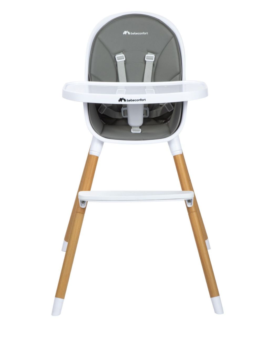 Bebe confort καρεκλάκι φαγητού avista terrazo 2 in 1 με ξύλινο σκελετό & ύφασμάτινο κάθισμα warm grey - Bébé Confort