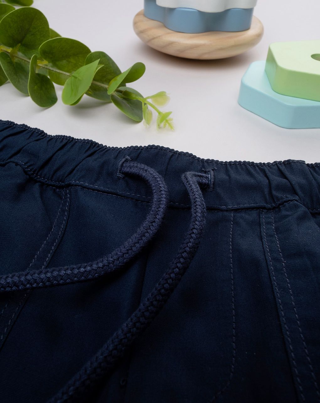 βρεφικό σορτσάκι μπλε σκούρο ποπλίνα για αγόρι - Prénatal