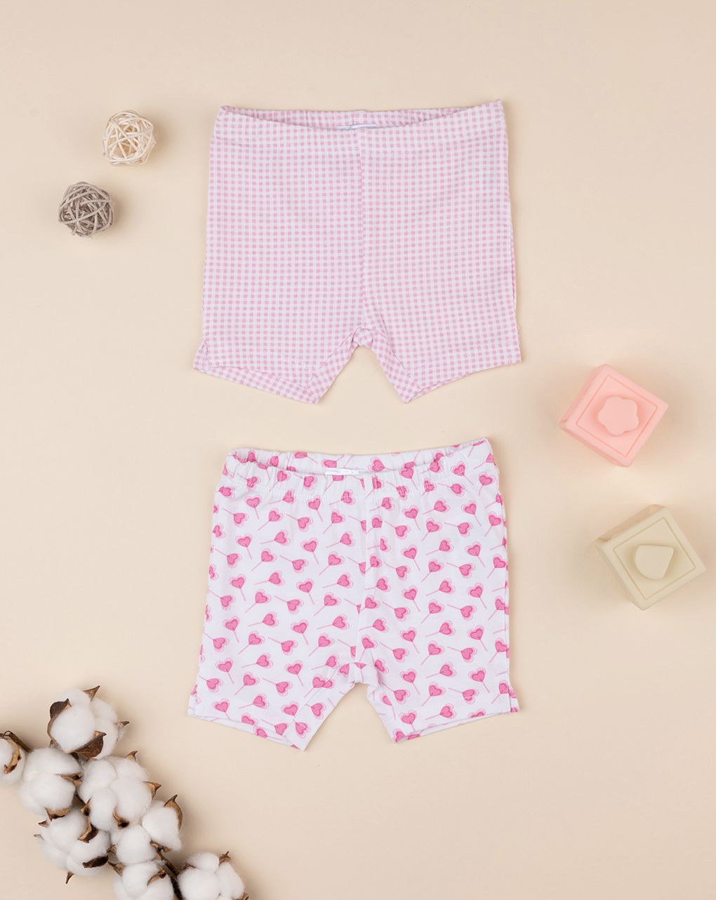 βρεφικά σορτσάκια πακέτο x2 για κορίτσι - Prénatal