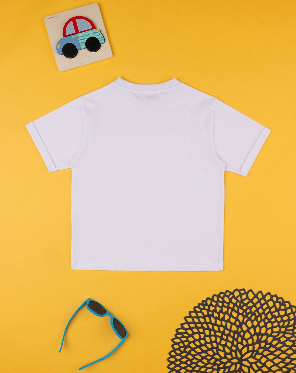 παιδικό t-shirt λευκό με τσέπη τζιν για αγόρι - Prénatal