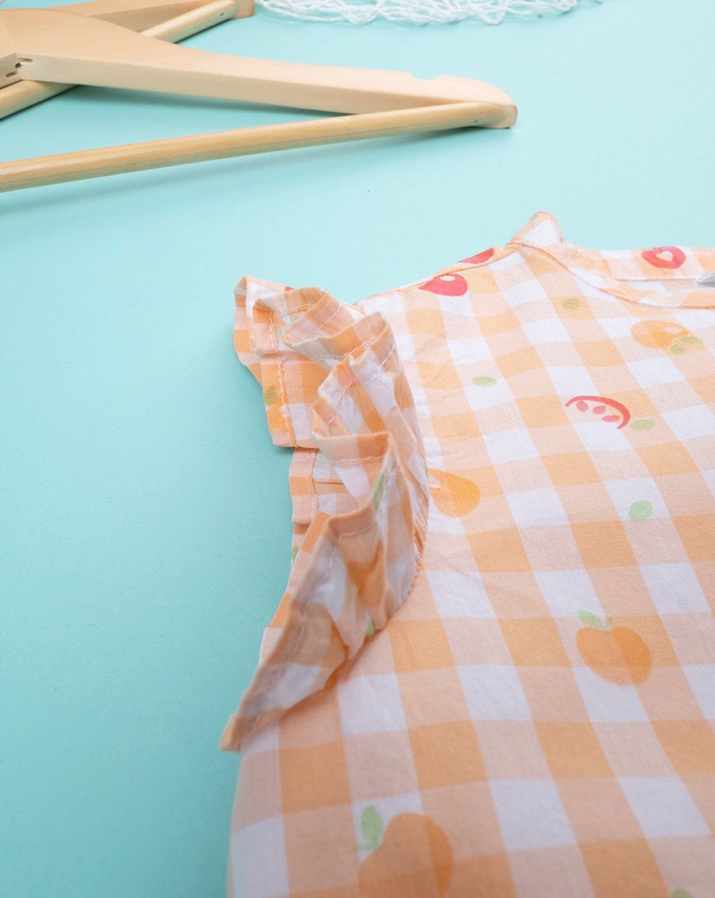 παιδικό πουκάμισο καρό με φρούτα για κορίτσι - Prénatal