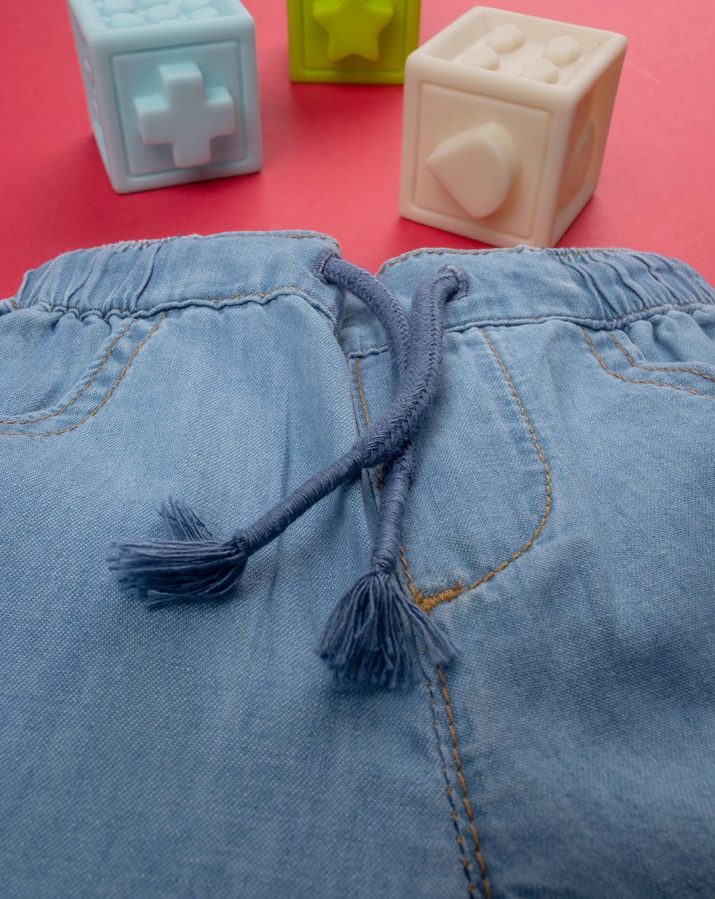 βρεφικό τζιν σορτσάκι ανοιχτό μπλε για αγόρι - Prénatal