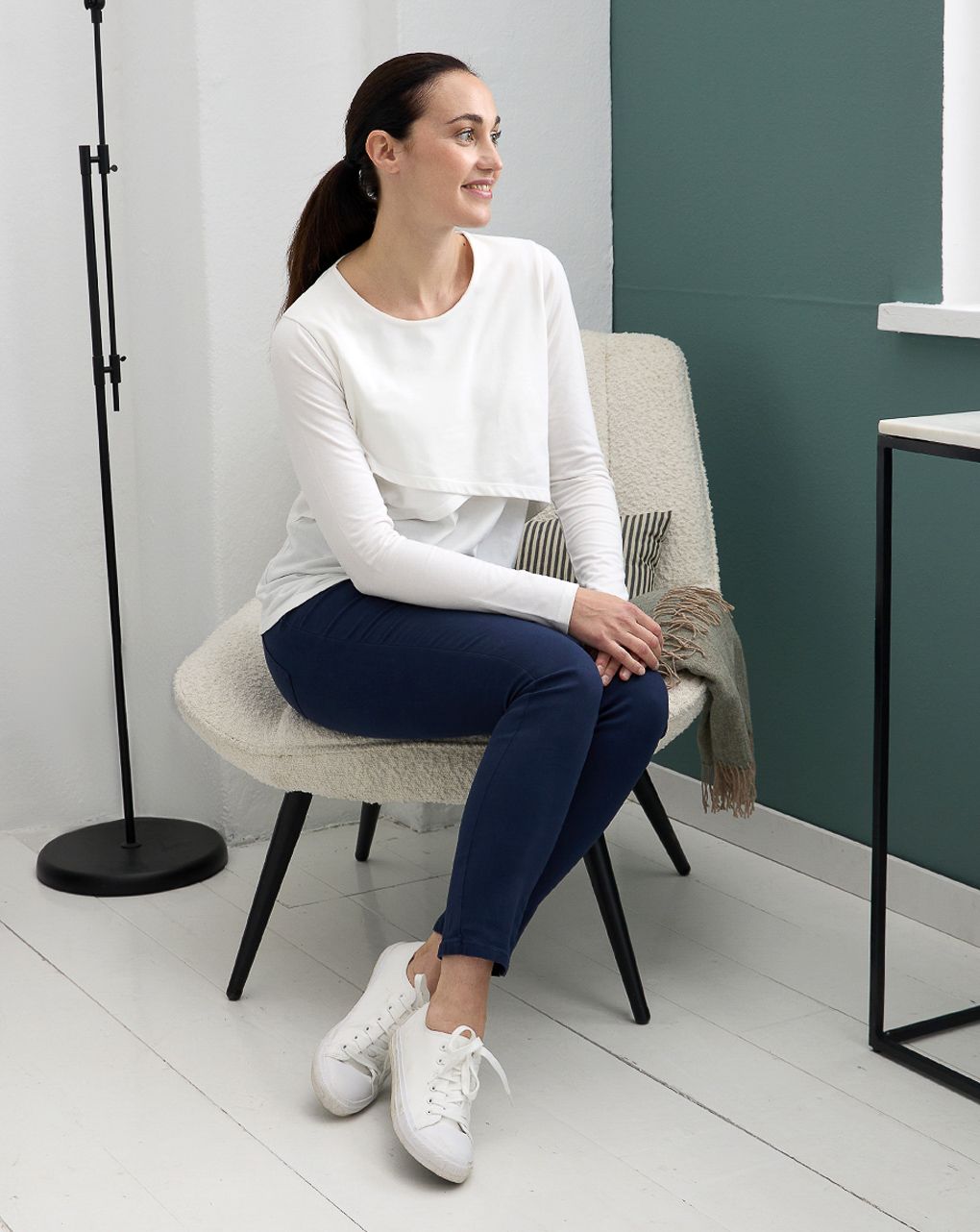 γυναικείο παντελόνι εγκυμοσύνης μπλε twill - Prénatal