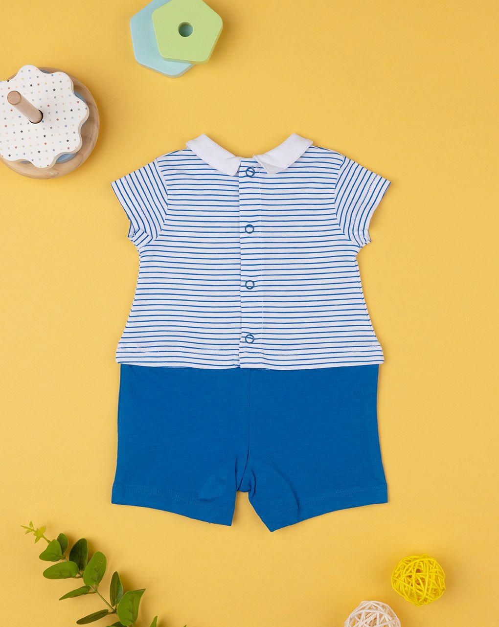 βρεφικό φορμάκι κοντό με αρκουδάκι για αγόρι - Prénatal