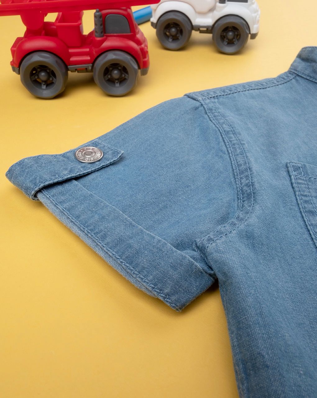 παιδικό τζιν πουκάμισο κοντομάνικο για αγόρι - Prénatal