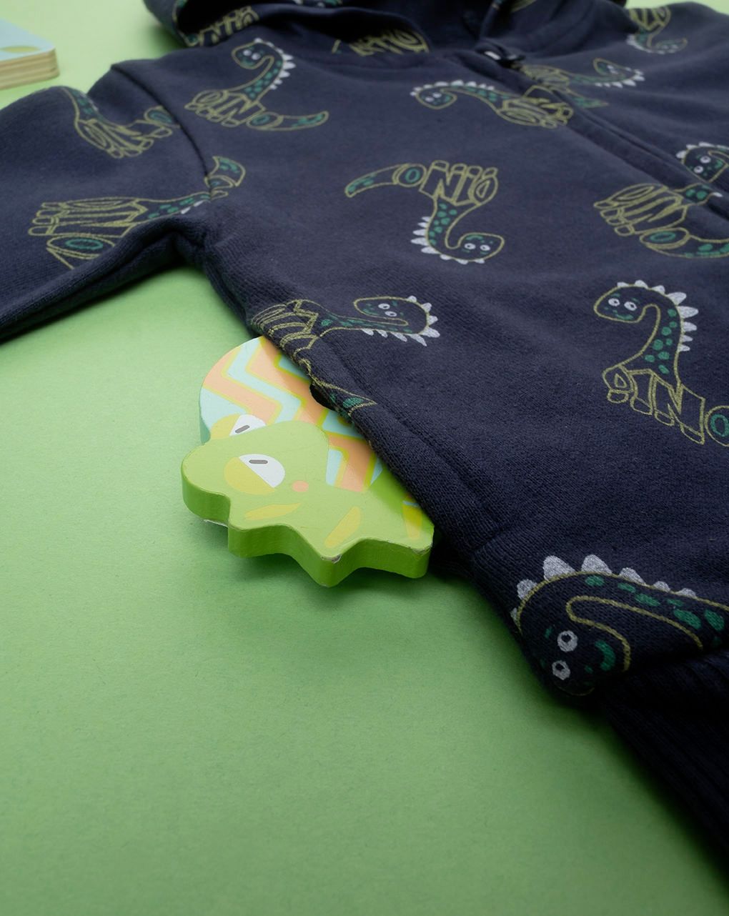 βρεφική ζακέτα φούτερ μπλε με δεινόσαυρους για αγόρι - Prénatal